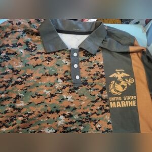United States Marine Camouflage Polo Shirt sz XL # 680